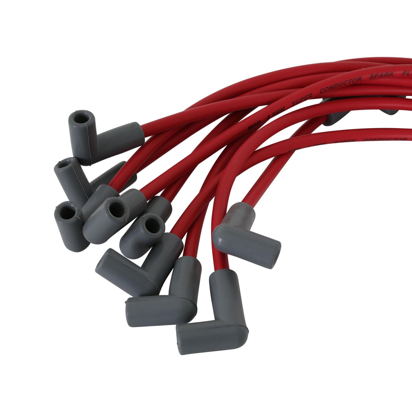 Super Conductor Spark Plug Wire Set Mustang 5.0L '94-On For Use On Ford 5.0L Mustangs, '94-On, Red Jacket MSD Ignition-1