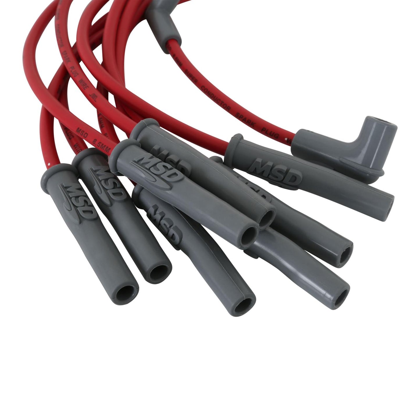 Super Conductor Spark Plug Wire Set Mustang 5.0L '94-On For Use On Ford 5.0L Mustangs, '94-On, Red Jacket MSD Ignition-2