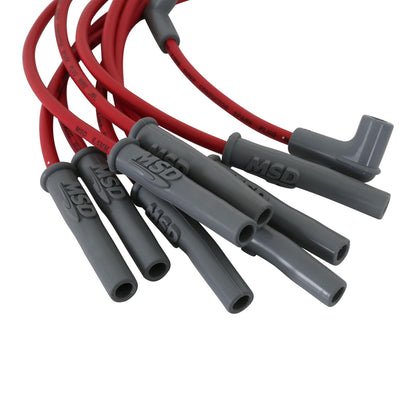 Super Conductor Spark Plug Wire Set Mustang 5.0L '94-On For Use On Ford 5.0L Mustangs, '94-On, Red Jacket MSD Ignition-2