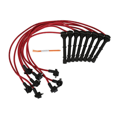 Super Conductor Spark Plug Wire Set '96-'97 Mustang Cobra, 4.6L For Use On Ford Mustang Cobra, 4.6L, '96-'97, Red Jacket MSD Ignition