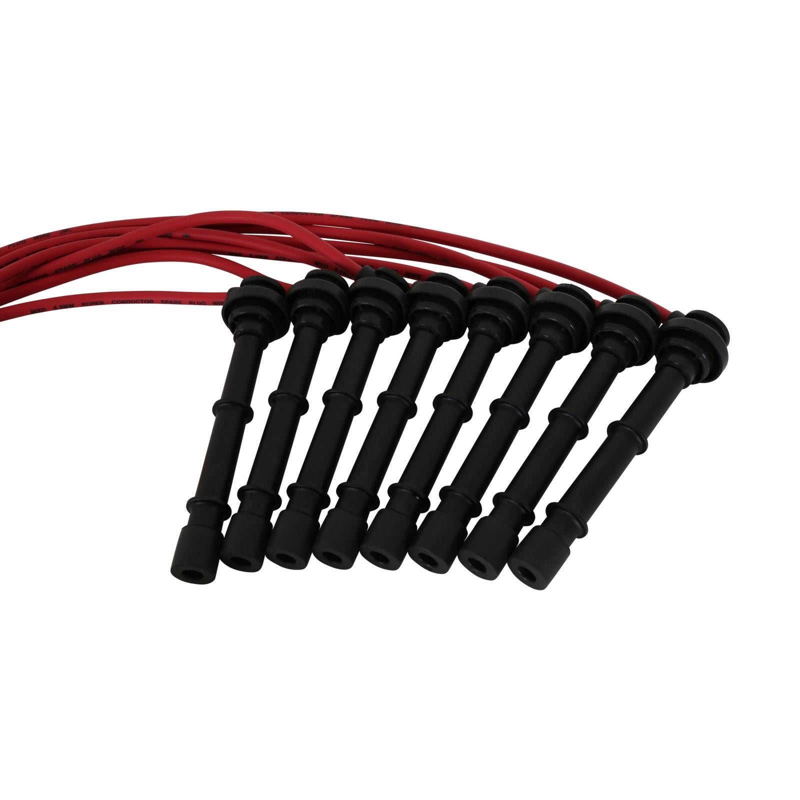 Super Conductor Spark Plug Wire Set '96-'97 Mustang Cobra, 4.6L For Use On Ford Mustang Cobra, 4.6L, '96-'97, Red Jacket MSD Ignition-2
