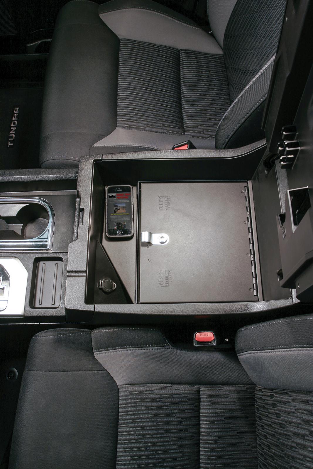 Console Safe - 14-21 Tundra w/ Fixed Center Console Black Products Tuffy Security-5