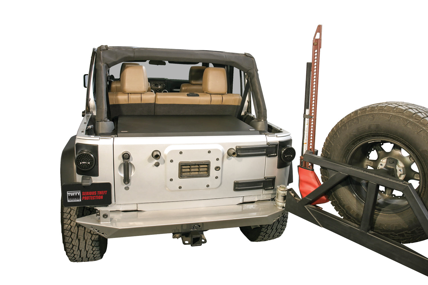 Deluxe Cargo Enclosure - 11-18 Wrangler JK Rear Seats Must Be Removed on 2-Door Models Black Products Tuffy Security-1