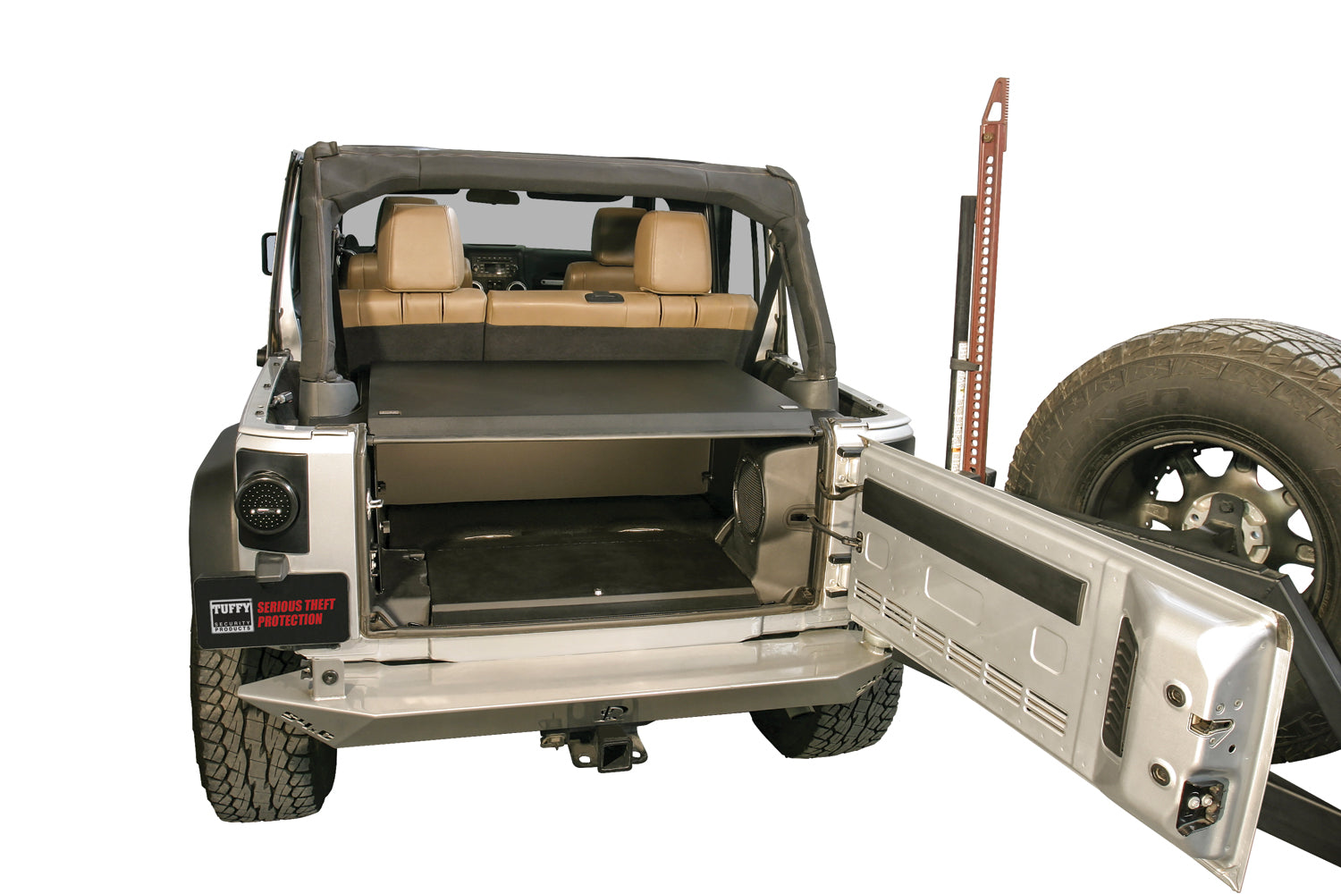 Deluxe Cargo Enclosure - 11-18 Wrangler JK Rear Seats Must Be Removed on 2-Door Models Black Products Tuffy Security-2