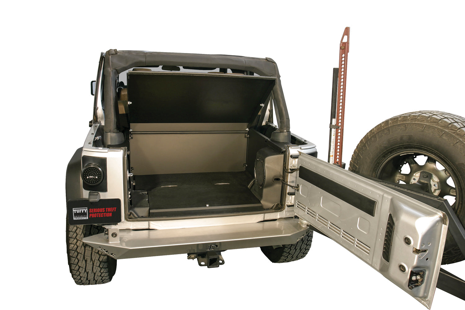 Deluxe Cargo Enclosure - 11-18 Wrangler JK Rear Seats Must Be Removed on 2-Door Models Black Products Tuffy Security-5