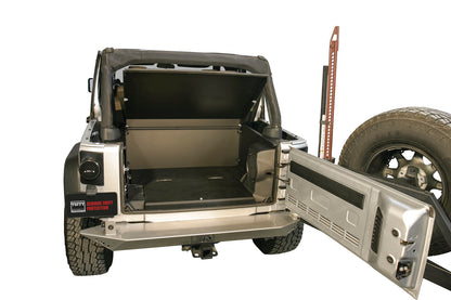 Deluxe Cargo Enclosure - 11-18 Wrangler JK Rear Seats Must Be Removed on 2-Door Models Black Products Tuffy Security-5