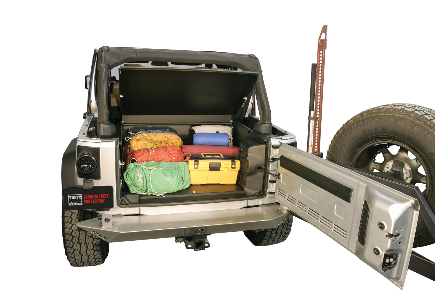 Deluxe Cargo Enclosure - 11-18 Wrangler JK Rear Seats Must Be Removed on 2-Door Models Black Products Tuffy Security-6