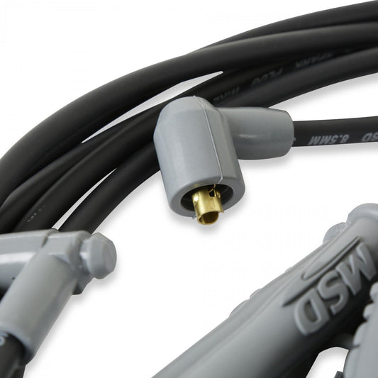 Wire Set Sc Blk, Chry. 383-440 Hei For Dist. For Use On Chrysler 383-440 Hei With Distributor, Black Jacket MSD Ignition-1
