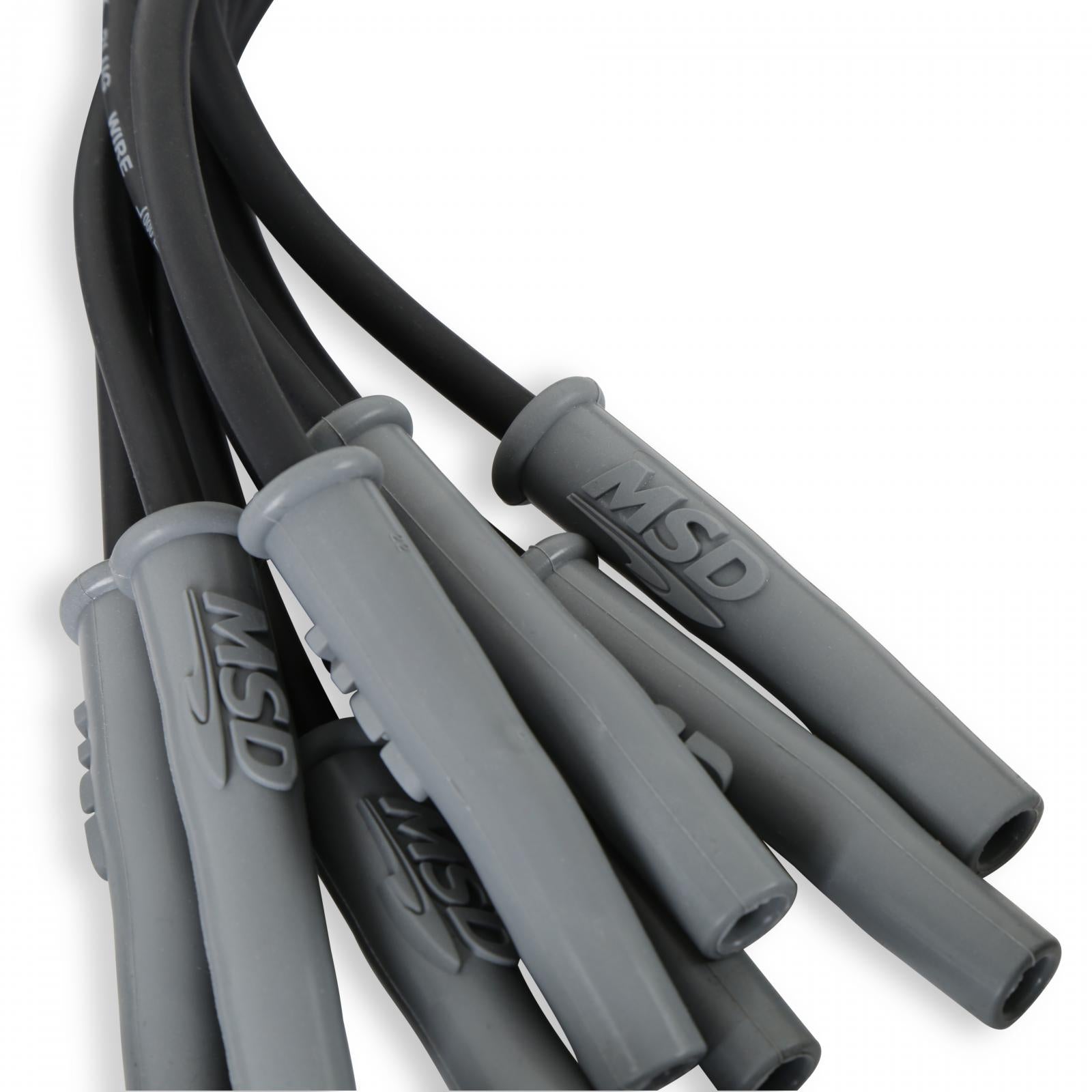 Wire Set Sc Blk, Chry. 383-440 Hei For Dist. For Use On Chrysler 383-440 Hei With Distributor, Black Jacket MSD Ignition-3
