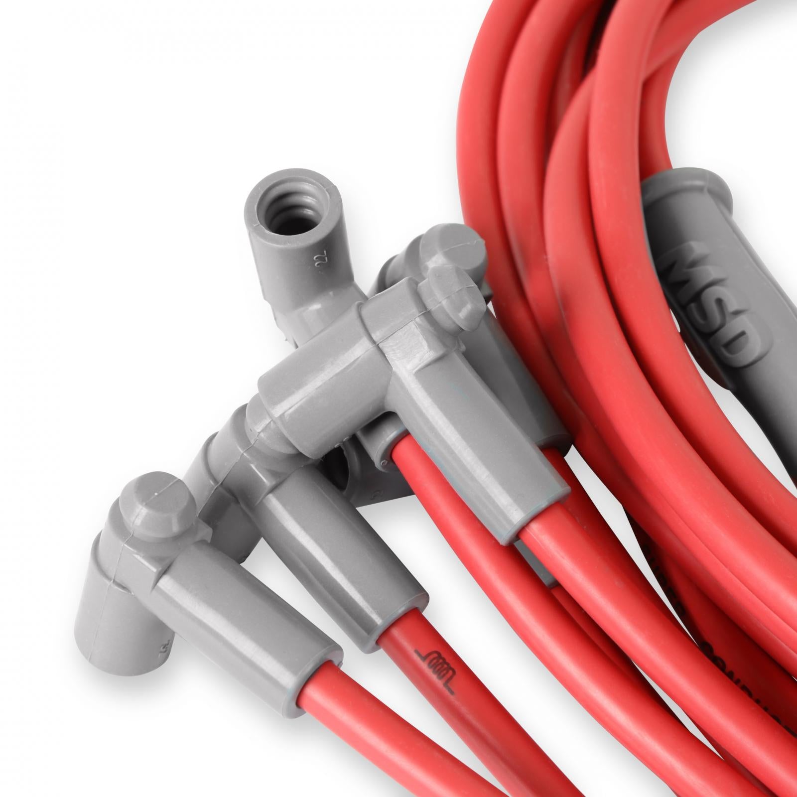 Super Conductor Spark Plug Wire Set Chry. 383-440 Hei For Dist. For Use On Chrysler 383-440 Hei With Distributor, Red Jacket MSD Ignition-3
