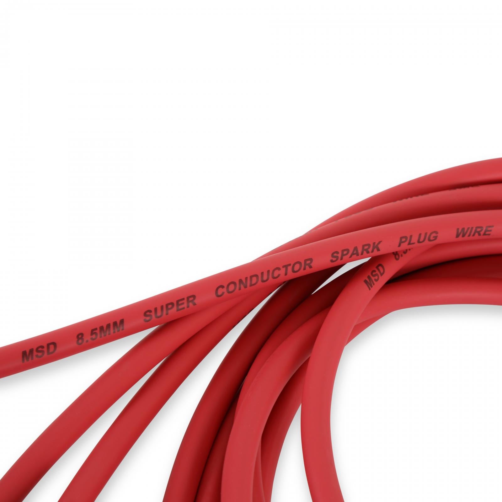 Super Conductor Spark Plug Wire Set 318-360 Hei, For Distributor For Use On Chrysler 318-360 Hei With Distributor, Red Jacket MSD Ignition-3