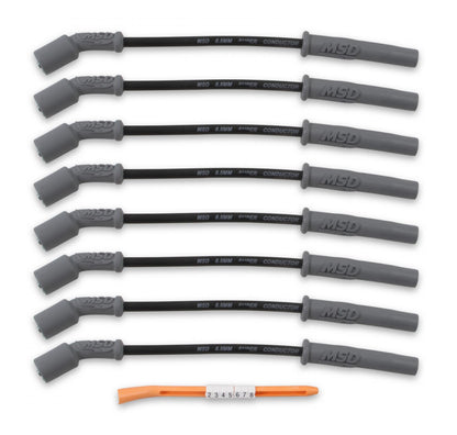 Super Conductor Spark Plug Wire Set 99-13 GM Truck & Suv Black Super Conductor 8.5Mm Wire Set GM Truck & Suv 99-13 4.8/5.3/6.0/8.1L MSD Ignition-10