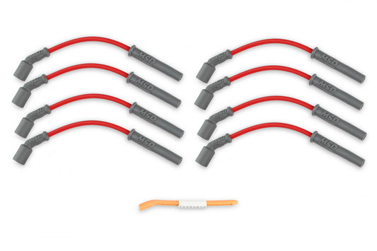 Super Conductor Spark Plug Wire Set 99-13 GM Truck & Suv Black Super Conductor 8.5Mm Wire Set GM Truck & Suv 99-13 4.8/5.3/6.0/8.1L MSD Ignition-1