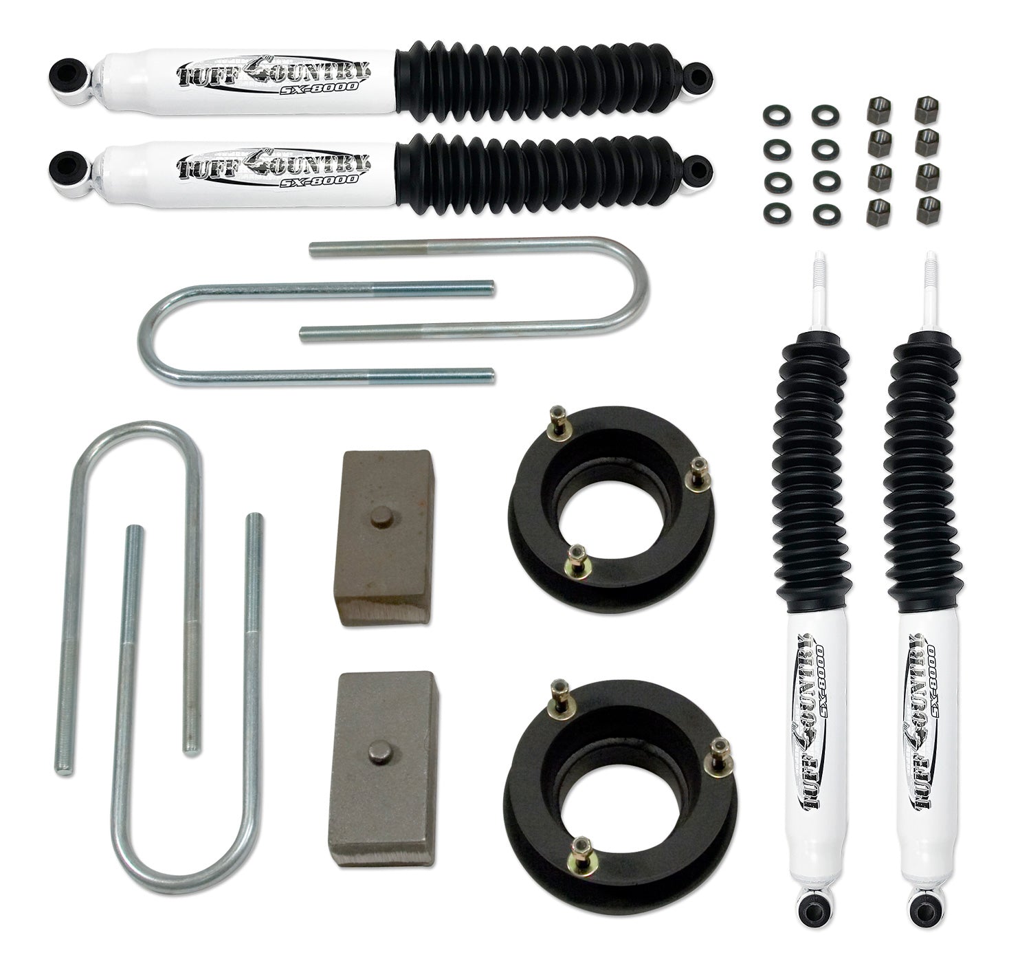 2 Inch Lift Kit 03-13 Dodge Ram 2500 03-12 Dodge Ram 3500 w/Rear Lift Blocks Fits Models with 4 Inch Rear Axle Tube Tuff Country