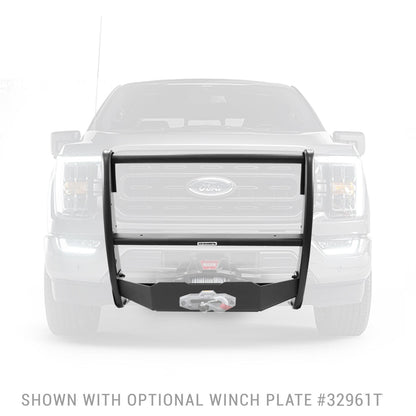 3100 Series StepGuard Center Grille Guard Only Textured Black 2018-2020 Ford F-150 Go Rhino-3