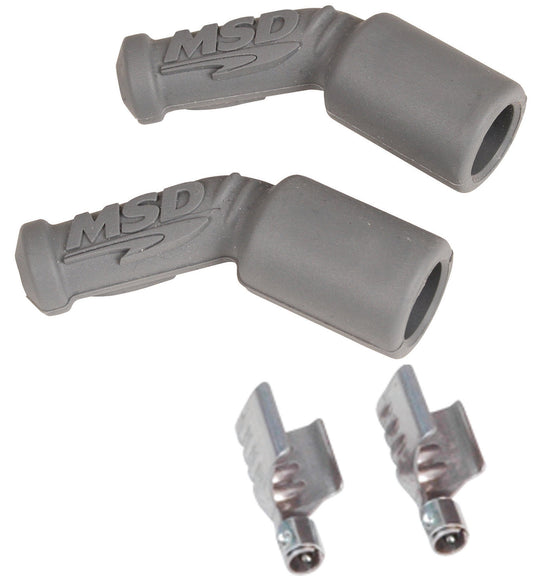 Ls1, 45 Degree Boots & Terminals, 2/Card Each Boot Provides Excellent Heat Resistance As Well As Maximum Protection Against Spark Loss MSD Ignition