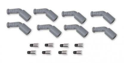 Ls1, 45 Degree Boots & Terminals, 8-Pack High Performance Boot And Terminal Kit For GM LS Wires MSD Ignition