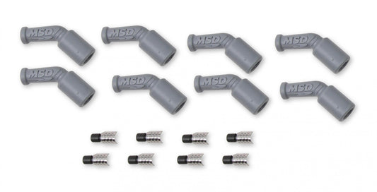 Ls1, 45 Degree Boots & Terminals, 8-Pack High Performance Boot And Terminal Kit For GM LS Wires MSD Ignition