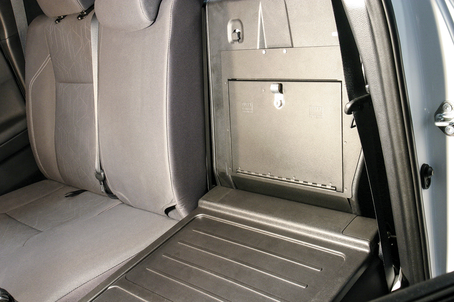 Rear Cubby Cover 05-22 Tacoma Crew Cab Black Products Tuffy Security-9