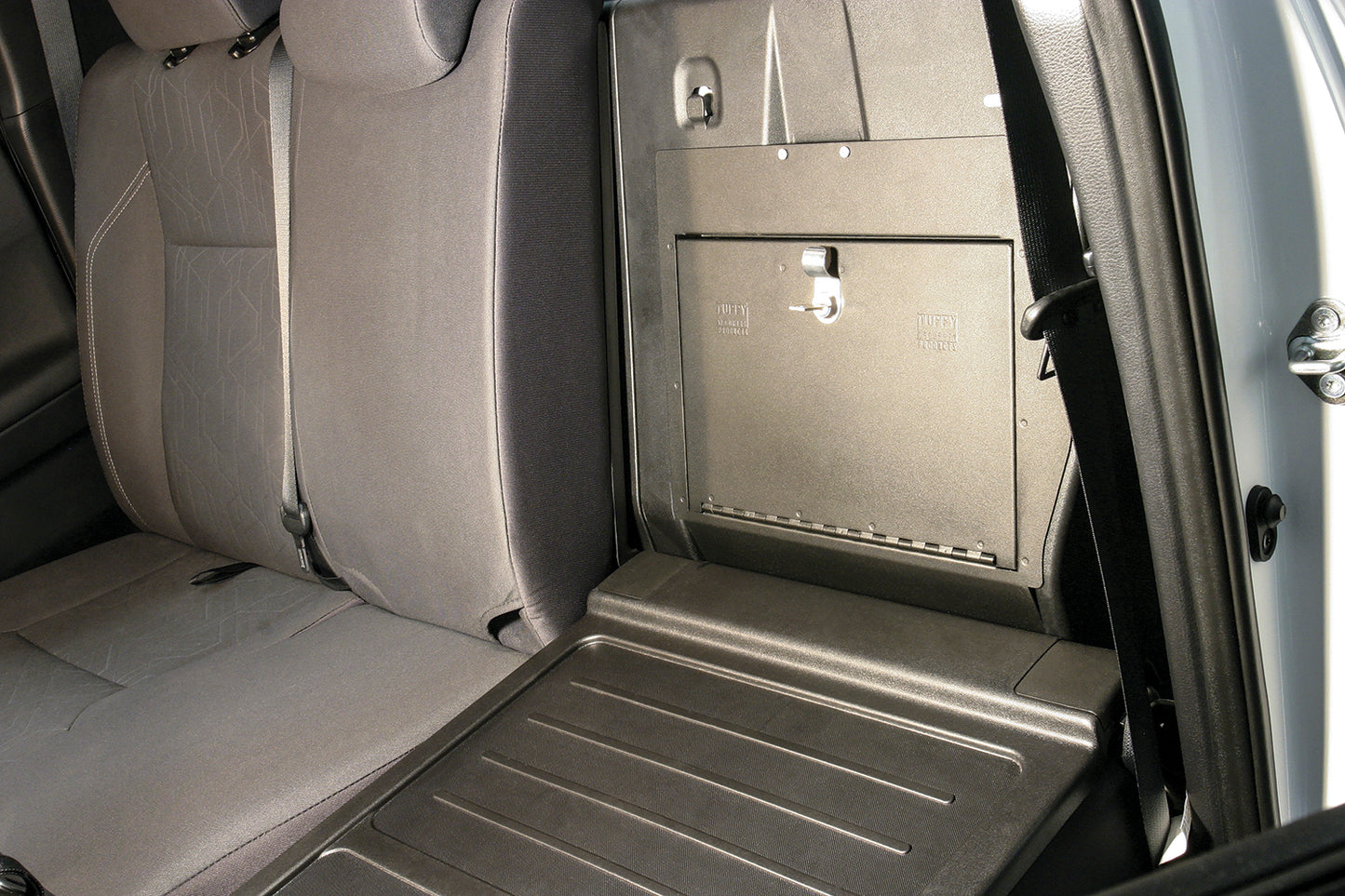 Rear Cubby Cover 05-22 Tacoma Crew Cab Black Products Tuffy Security-11