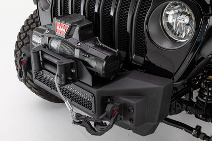 Rockline Front Stubby Bumper Textured Black 2007-2026 Jeep Wrangler JK/JL 2020-2025 Jeep Gladiator Go Rhino-2
