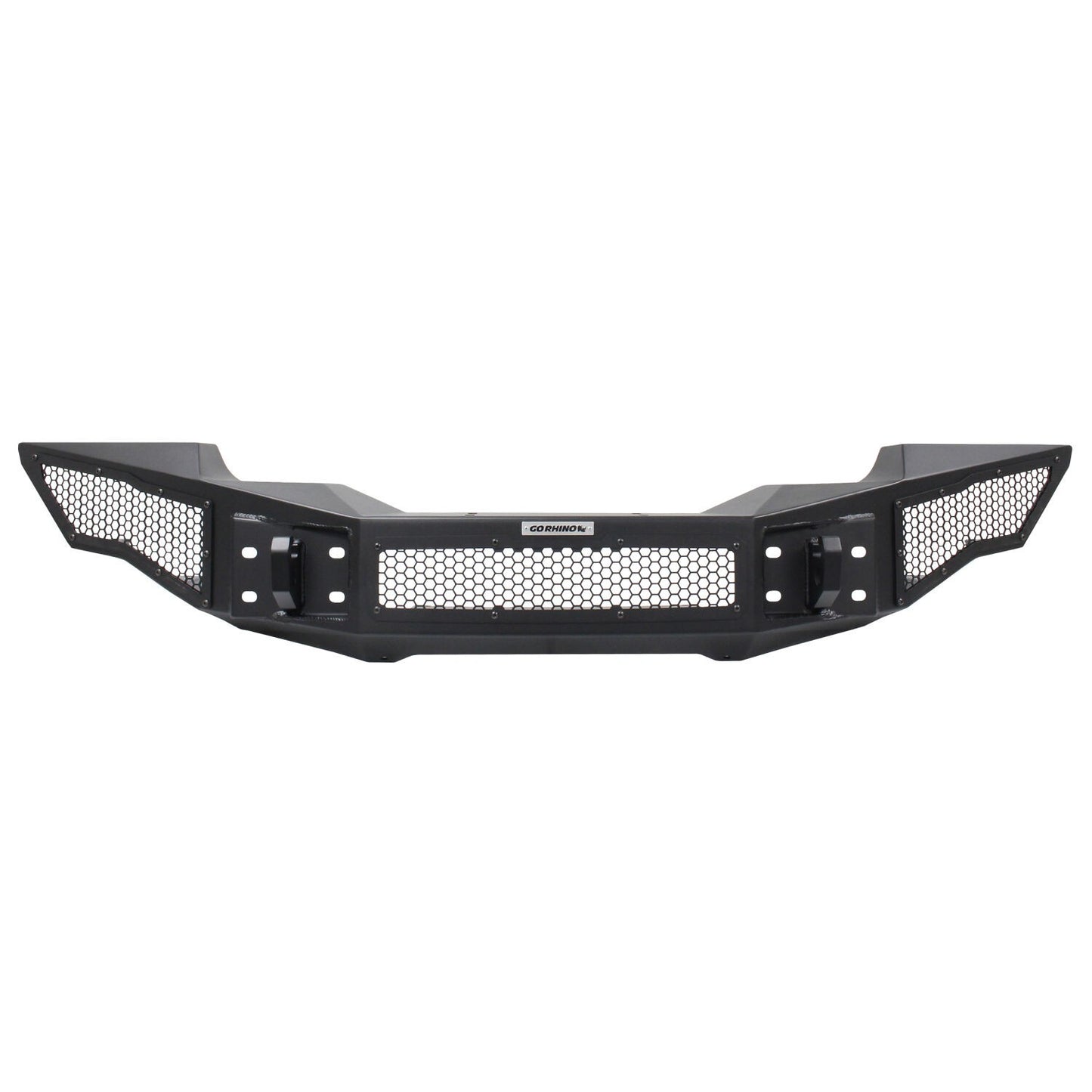 Rockline Front Full Width Bumper Textured Black 2007-2025 Jeep Wrangler JK/JL 2020-2025 Jeep Gladiator Go Rhino-5