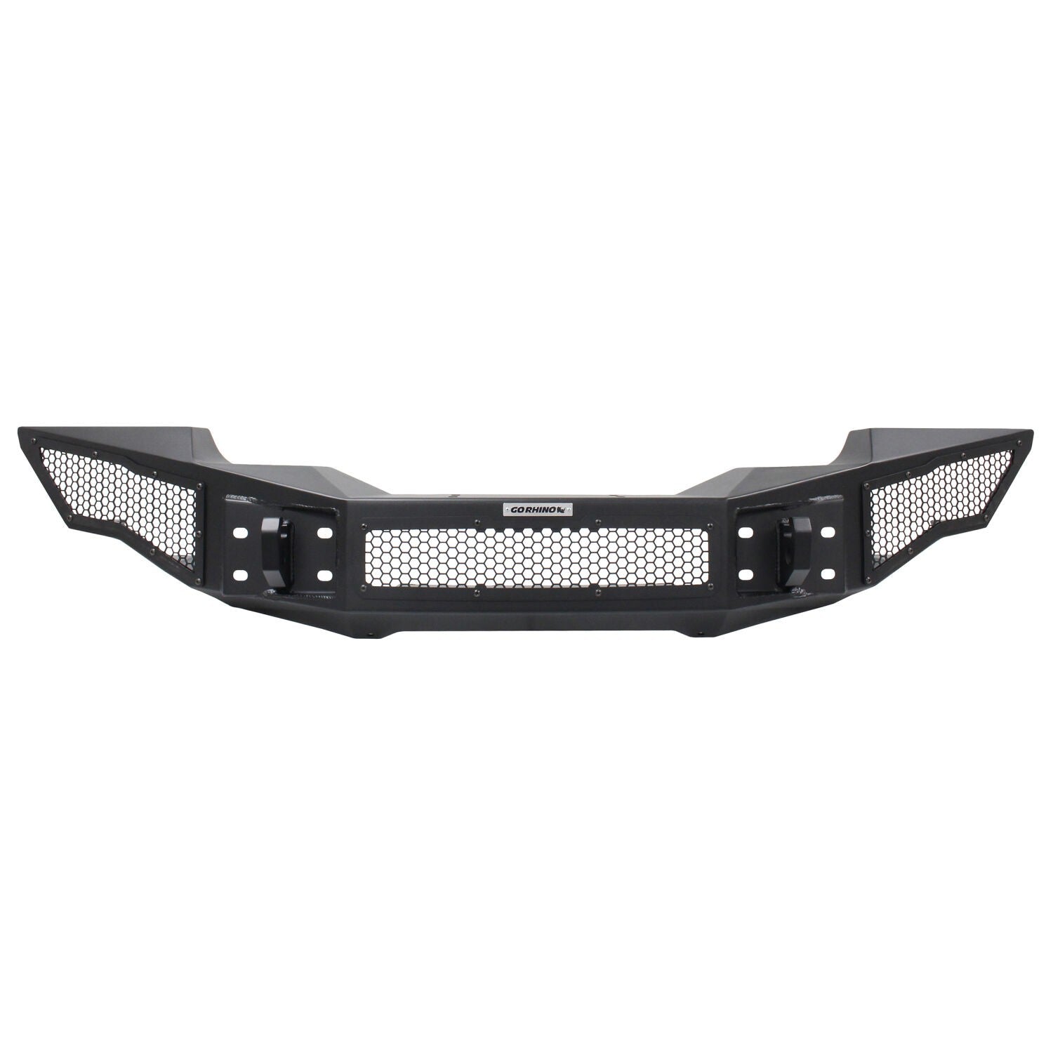 Rockline Front Full Width Bumper Textured Black 2007-2025 Jeep Wrangler JK/JL 2020-2025 Jeep Gladiator Go Rhino-5
