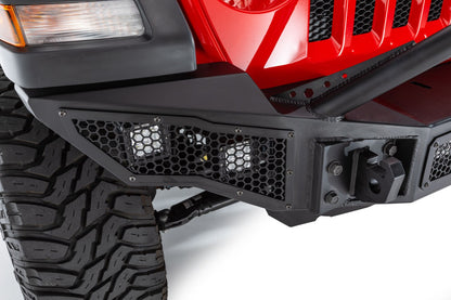 Rockline Front Full Width Bumper W/ Overrider Textured Black 2007-2024 Jeep Wrangler JK/JL 2020-2025 Jeep Gladiator Go Rhino-6