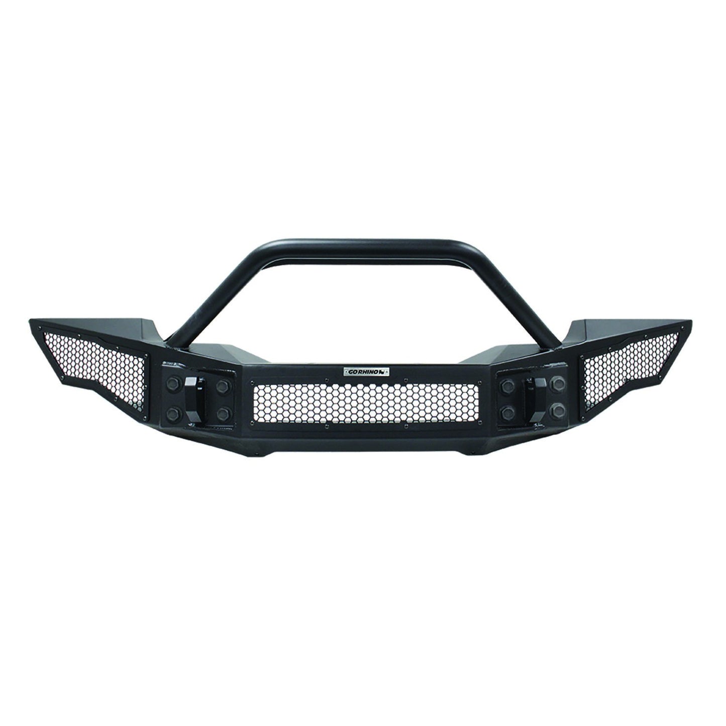 Rockline Front Full Width Bumper W/ Overrider Textured Black 2007-2024 Jeep Wrangler JK/JL 2020-2025 Jeep Gladiator Go Rhino-9