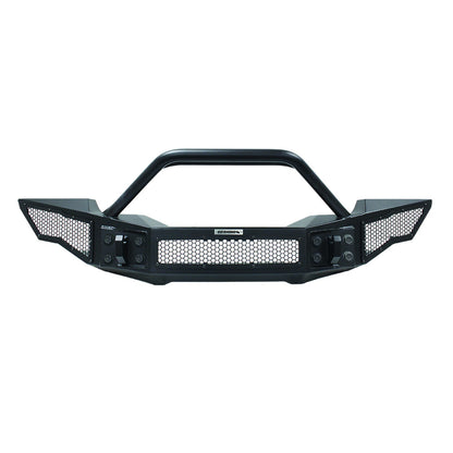 Rockline Front Full Width Bumper W/ Overrider Textured Black 2007-2024 Jeep Wrangler JK/JL 2020-2025 Jeep Gladiator Go Rhino-9