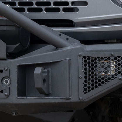 Rockline Winch Ready Front Full Width Bumper With Overrider For Ford Bronco Textured Black 2021-2026 Ford Bronco Go Rhino-3