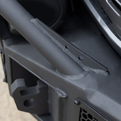 Rockline Winch Ready Front Full Width Bumper With Overrider For Ford Bronco Textured Black 2021-2026 Ford Bronco Go Rhino-4