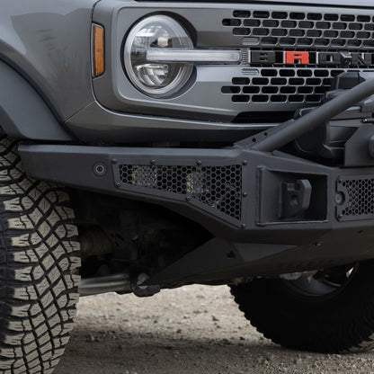 Rockline Winch Ready Front Full Width Bumper With Overrider For Ford Bronco Textured Black 2021-2026 Ford Bronco Go Rhino-5