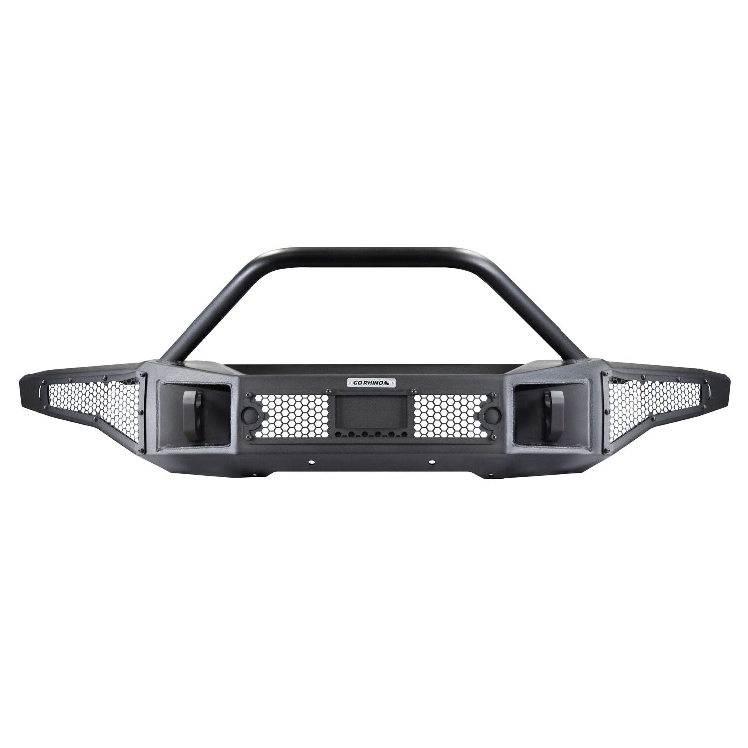 Rockline Winch Ready Front Full Width Bumper With Overrider For Ford Bronco Textured Black 2021-2026 Ford Bronco Go Rhino-10