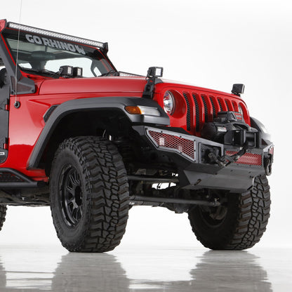 Rockline Front Bumper Lower Skid Plate Textured Black 2018-2026 Jeep Wrangler JL 2020-2025 Jeep Gladiator Go Rhino-5