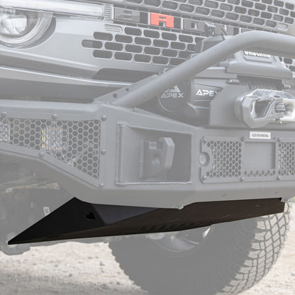 Rockline Front Bumper Lower Skid Plate For Ford Bronco Textured Black 2021-2026 Ford Bronco 2025-2025 Jeep Gladiator Go Rhino-4