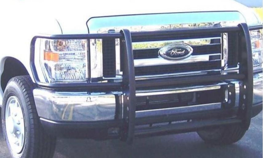 3000 Series StepGuard with Brush Guards Black Powder Coat 2008-2014 Ford E-150/E-250/E-350 Super Duty Go Rhino-1