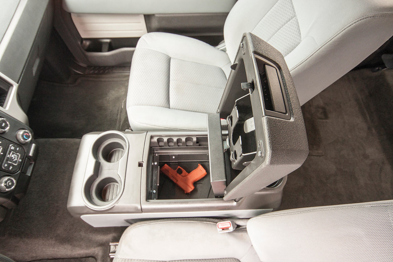 Console Safe - 09-14 F-150 w/ Full Floor Center Console w/o Flow-Thru Console Black Products Tuffy Security-7