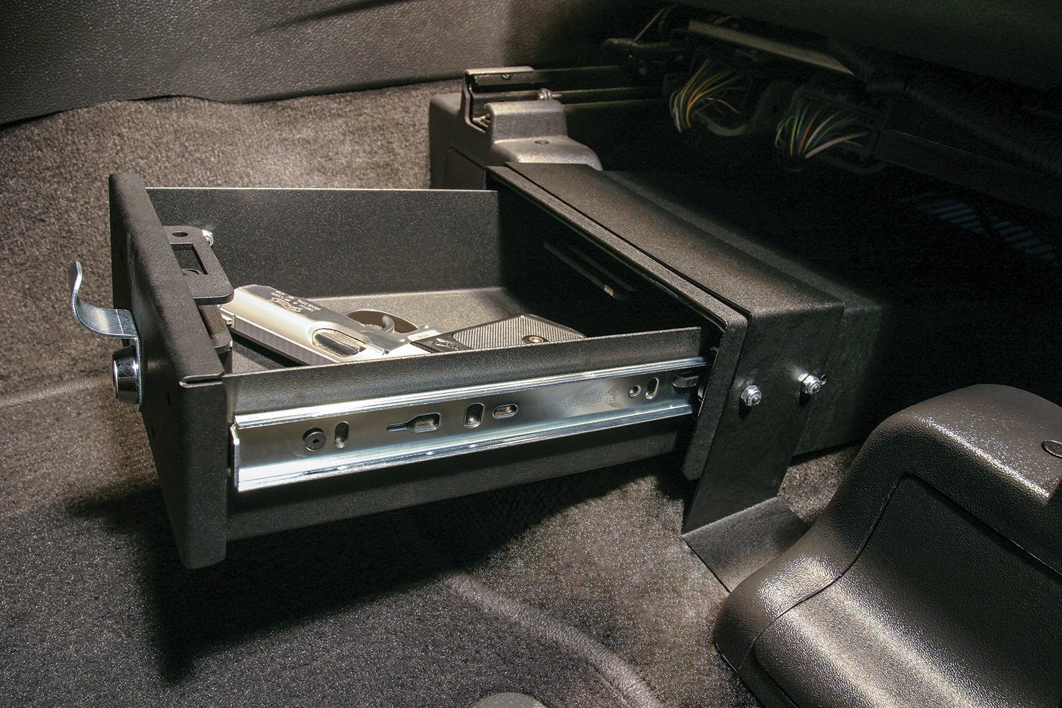 Front Underseat Drawer - 11-21 Explorer {Exc. Limited, Sport, ST} w/ Sufficient Mounting Space Black Products Tuffy Security-6