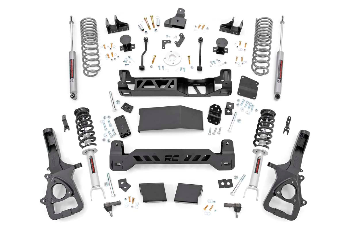Rough Country 6 Inch RAM Suspension Lift Kit w/Loaded Struts 19-24 RAM 1500 4WD 22XL Factory Wheel Models Rough Country