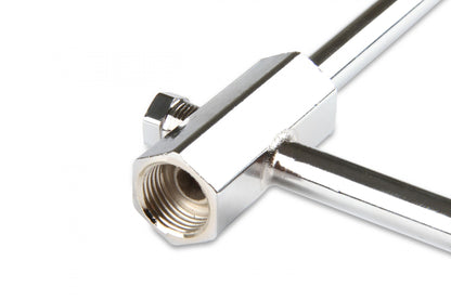 Fuel Line Chrome for Model 4150 Carburetor 5/8-18 Inverted Flare Inlet 9.460 Center to Center Holley-3