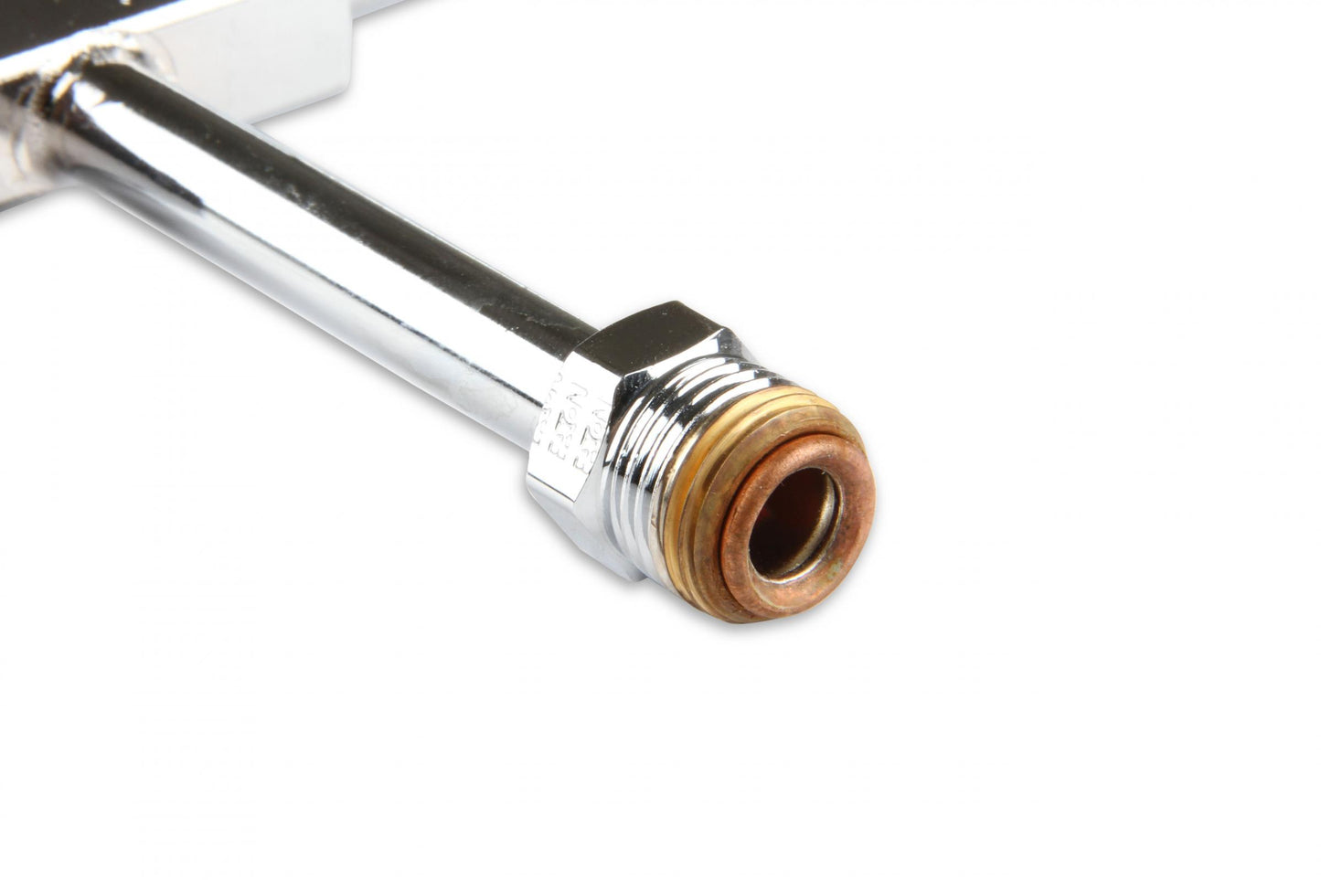Fuel Line Chrome for Model 4150 Carburetor 5/8-18 Inverted Flare Inlet 9.460 Center to Center Holley-4