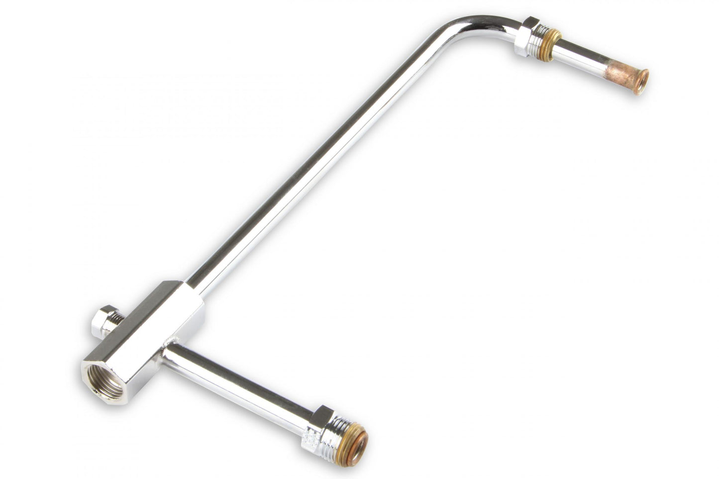Fuel Line Chrome for Model 4150 Carburetor 5/8-18 Inverted Flare Inlet 9.460 Center to Center Holley-6