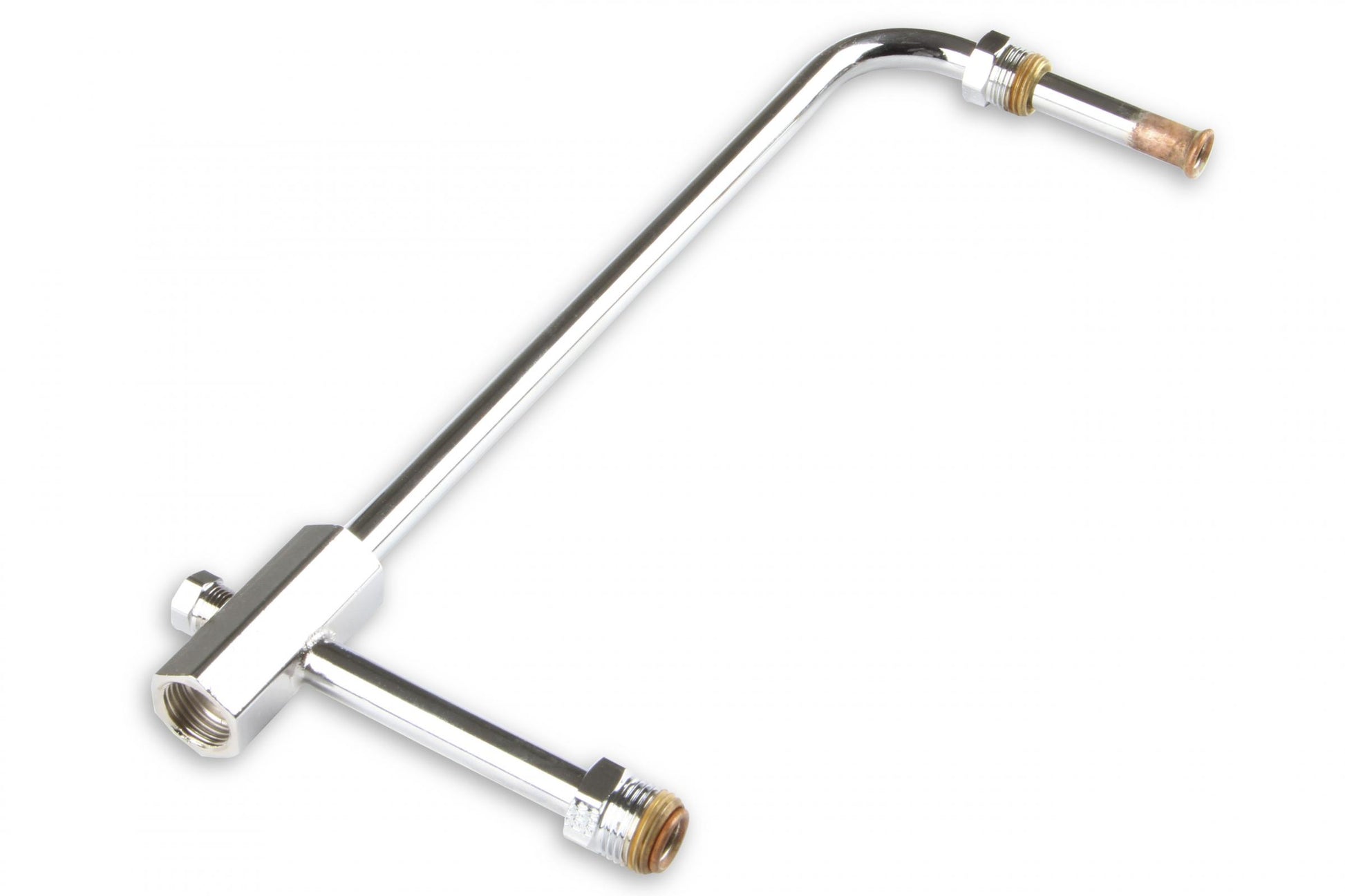 Fuel Line Chrome for Model 4150 Carburetor 5/8-18 Inverted Flare Inlet 9.460 Center to Center Holley-6