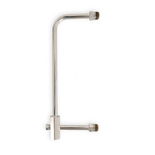 Fuel Line Chrome for Model 4160 Carburetor 5/8-18 Inverted Flare Inlet 8-21/32 Center to Center Holley-1