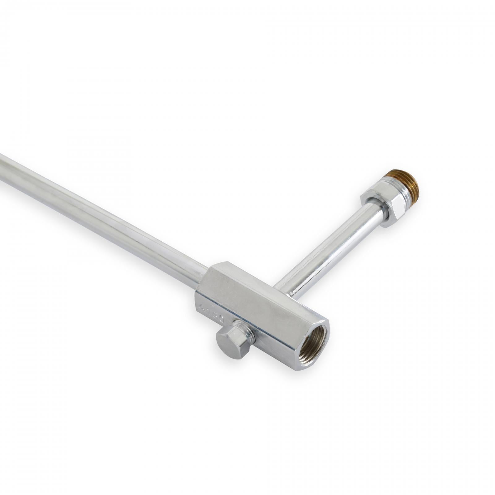 Fuel Line Chrome for Model 4160 Carburetor 5/8-18 Inverted Flare Inlet 8-21/32 Center to Center Holley-2