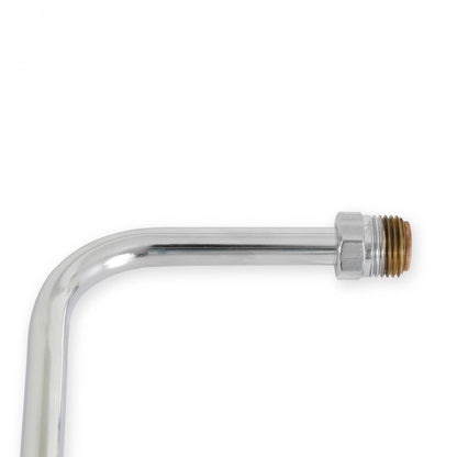 Fuel Line Chrome for Model 4160 Carburetor 5/8-18 Inverted Flare Inlet 8-21/32 Center to Center Holley-3