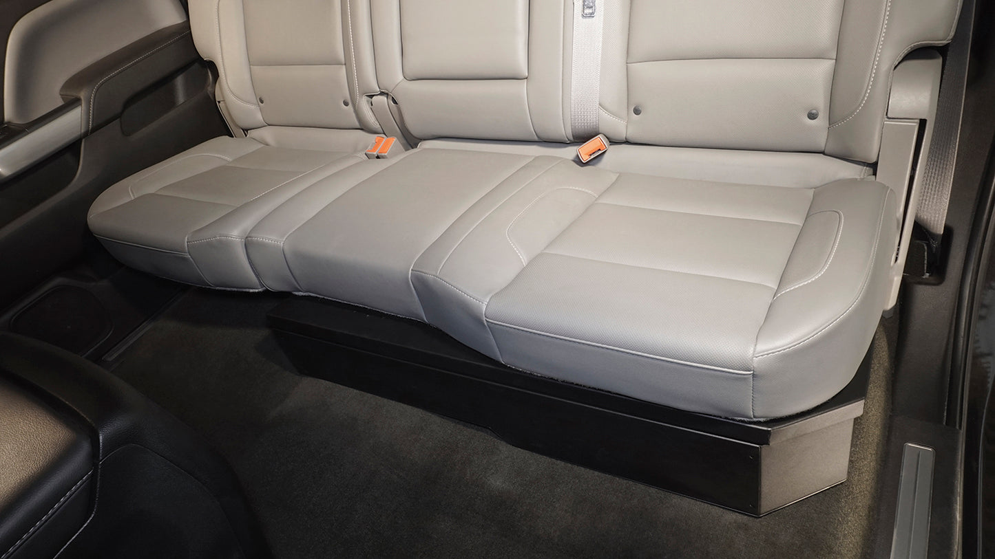 Rear Underseat Lockbox - 07-19 Silverado/Sierra 1500 19 Old Body Style} / 07-19 2500HD/3500HD w/ Crew Cab 60% Length Black Products Tuffy Security-12