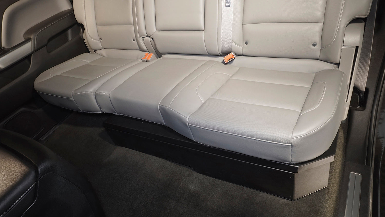 Rear Underseat Lockbox - 07-19 Silverado/Sierra 1500 19 Old Body Style} / 07-19 2500HD/3500HD w/ Crew Cab 60% Length Black Products Tuffy Security-12