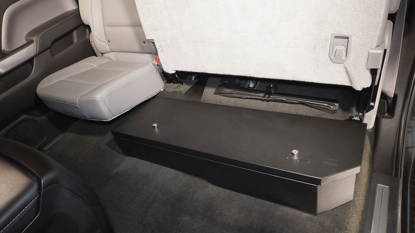 Rear Underseat Lockbox - 07-19 Silverado/Sierra 1500 19 Old Body Style} / 07-19 2500HD/3500HD w/ Crew Cab 60% Length Black Products Tuffy Security-13